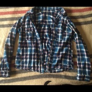 Blue plaid flannel